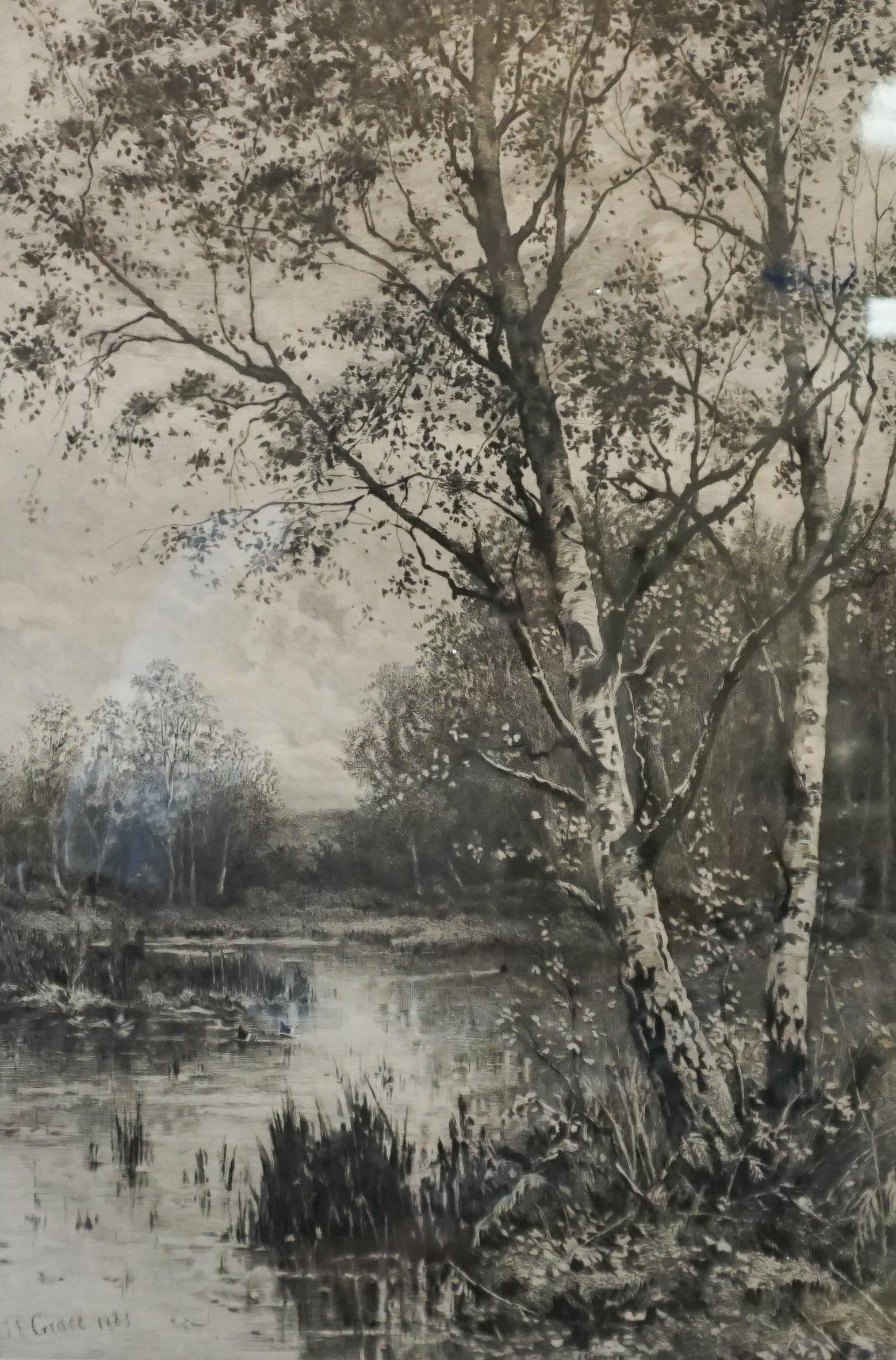 Artwork by James Edward Grace, Alexandre Gravier, Forest Clearing, Made of Etching