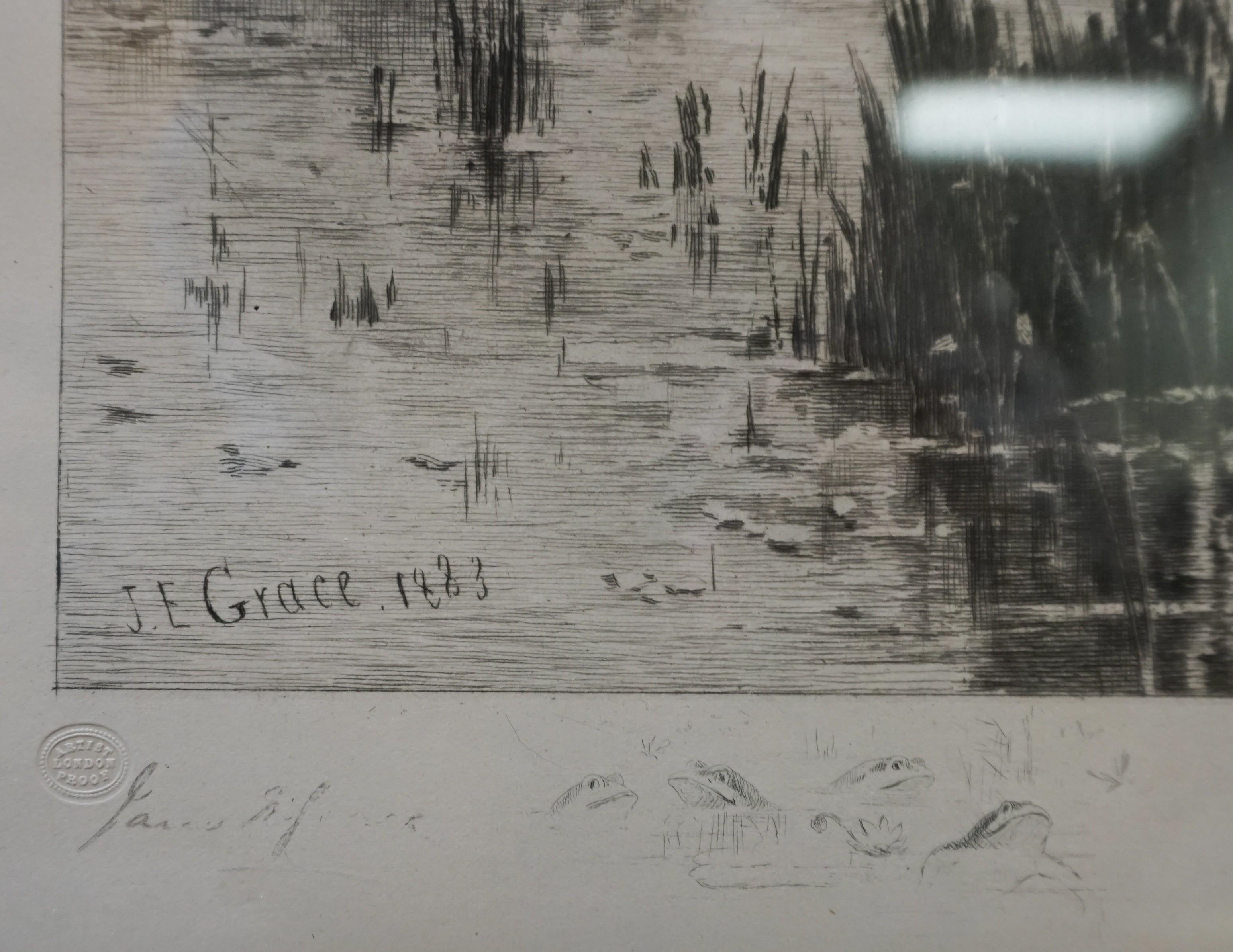 Artwork by James Edward Grace, Alexandre Gravier, Forest Clearing, Made of Etching