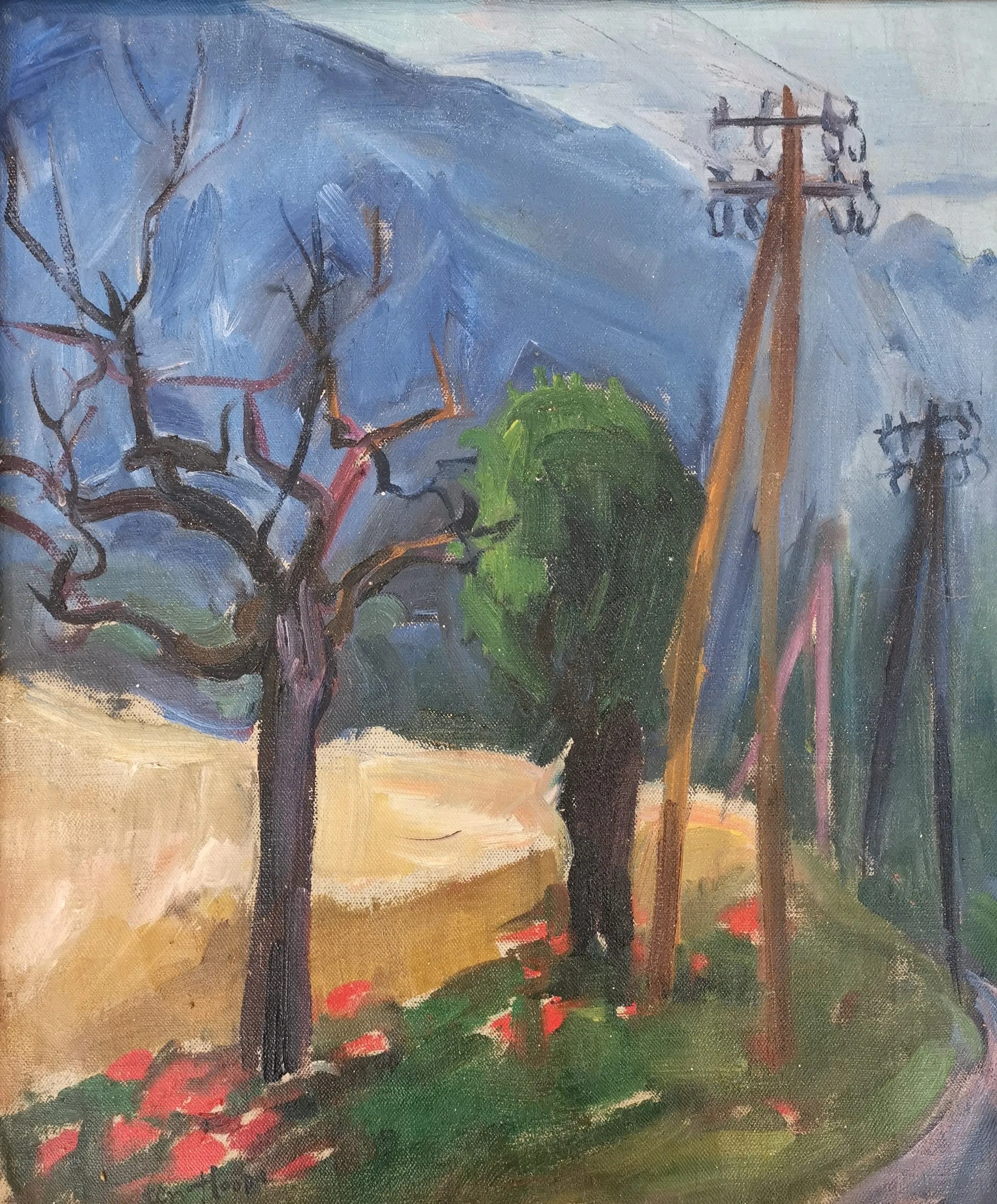 Artwork by Bob Ten Hoope, Chemin en Dauphiné, Made of Oil on canvas