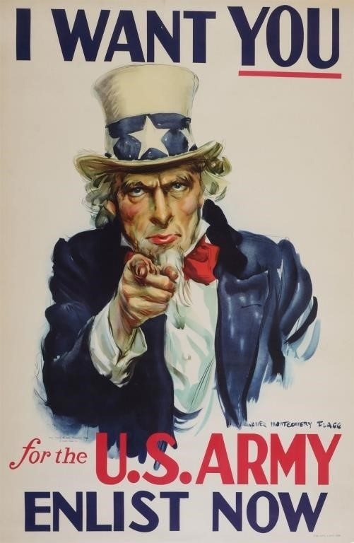 James Montgomery Flagg | UNCLE SAM,, WWII Poster | MutualArt