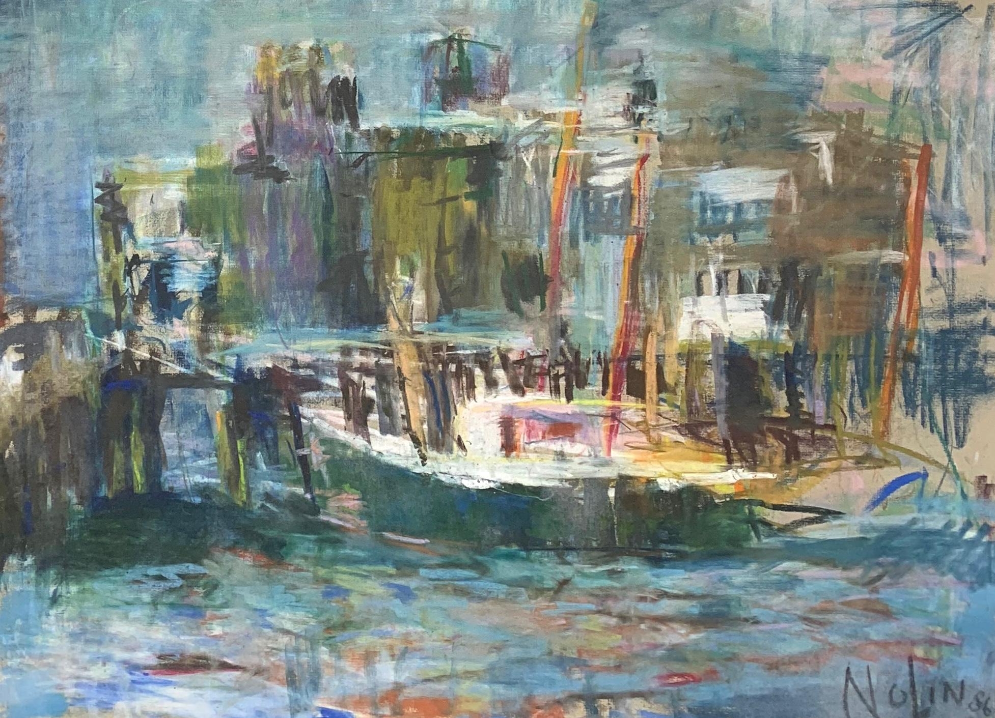 Ray Nolin | Boat at Wharf (2006) | MutualArt