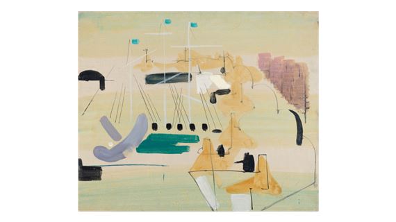 Composition on yellow background by Saint-Maur