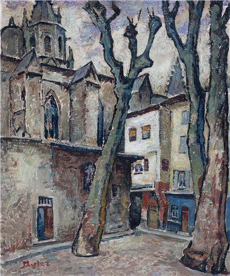 Widok na Bazylikę Św. Piotra w Awinionie by Maria-Mela Muter