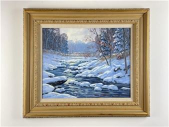 Cranberry Lake Winter Scene - Robert S. Sleicher