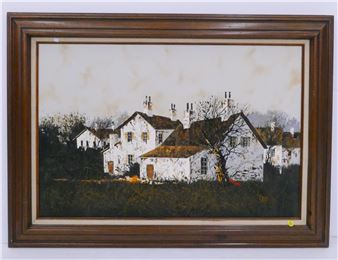 Candelas 'Autumn Landscape' Oil on Canvas Framed- 32x44'' - Candelas