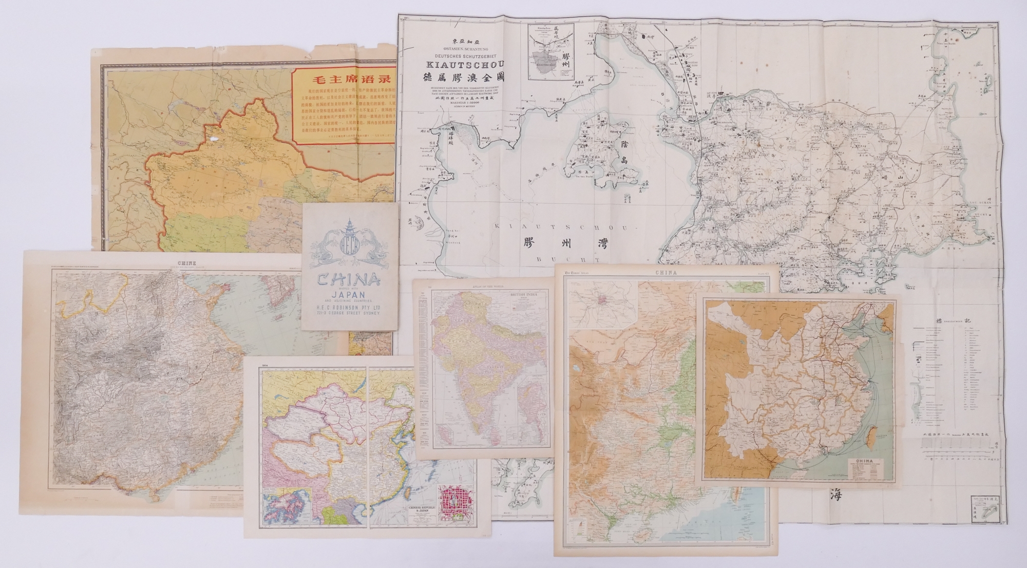 Rand McNally | 8pc 20th Century Maps of China. 1907-1965 (20th Century ...