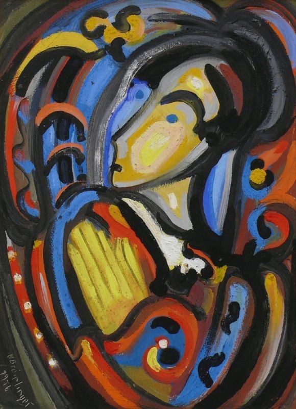Artwork by Hans Breinlinger, Darstellung einer Frau, Made of Tempera