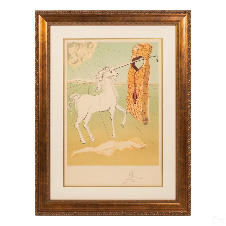 Salvador Dalí | THE AGONY OF LOVE UNICORN | MutualArt