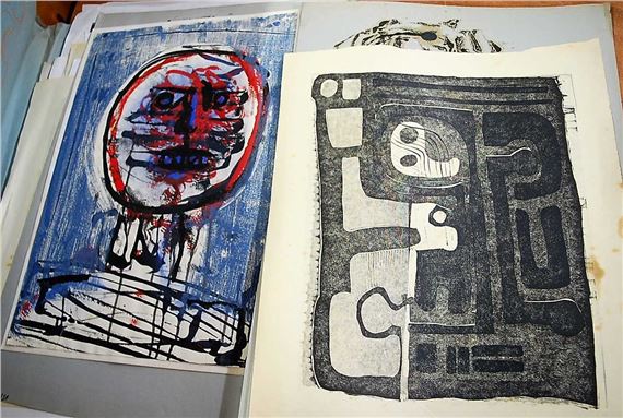 A folio of assorted artists studio prints