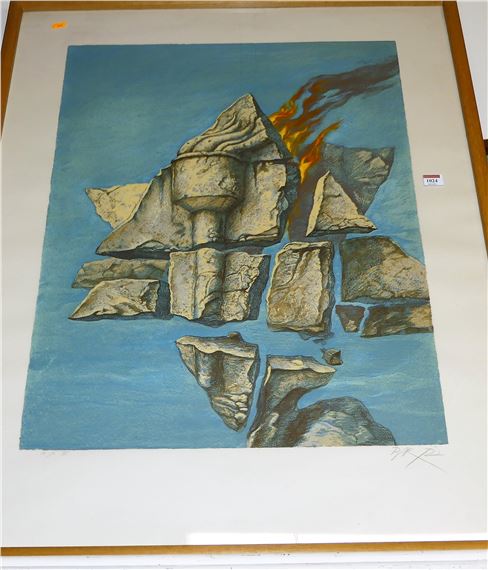 Samuel Bak - untitled artists proof lithograph by Samuel Bak