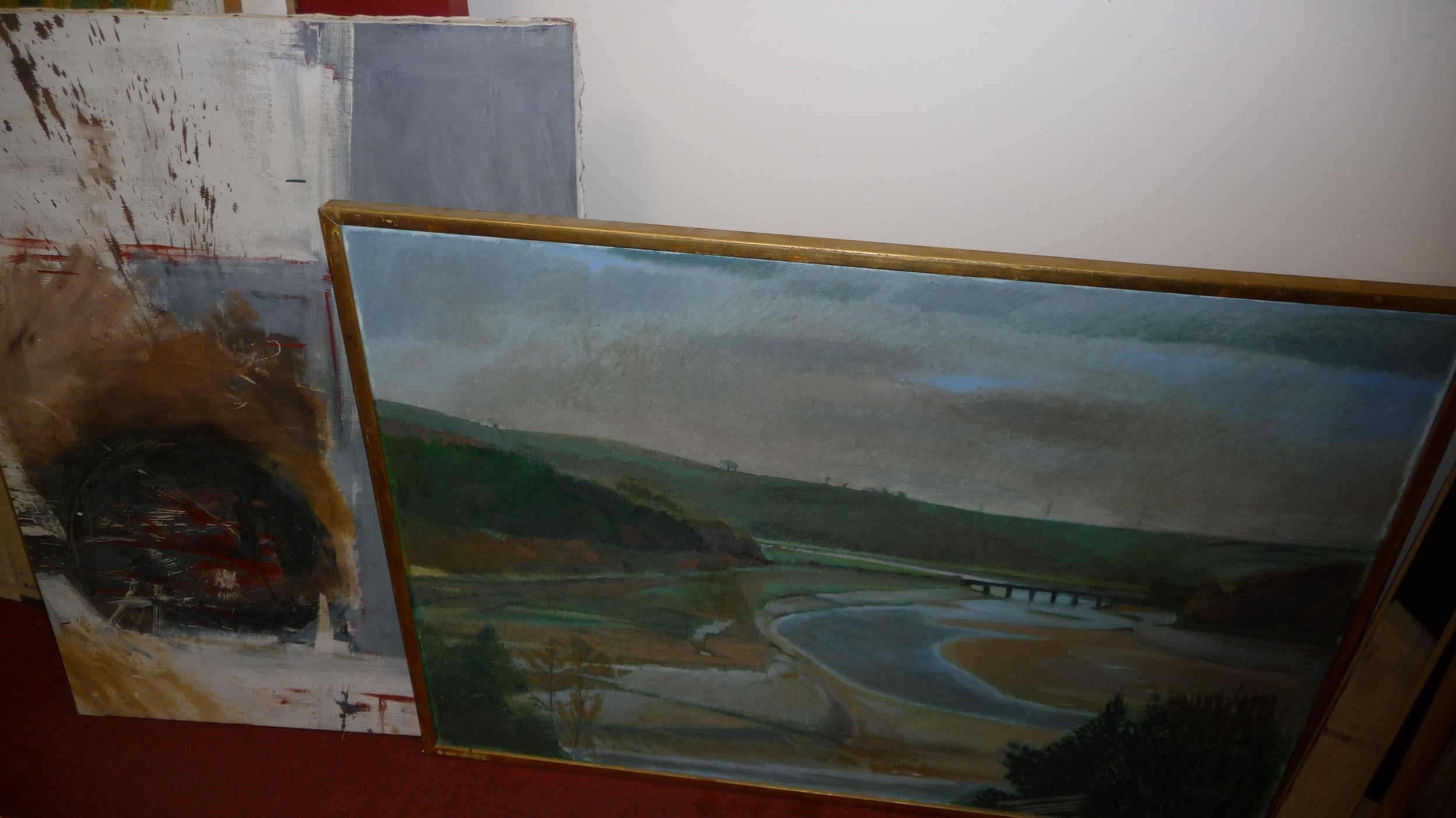 Artwork by Peter Reid, Peter Reid - six various contemporary abstract studies, Made of both oil on canvas