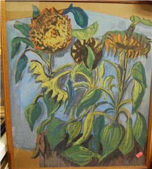 R.E. Jordan - Still life with flowers in a vase - Peter Stebbing