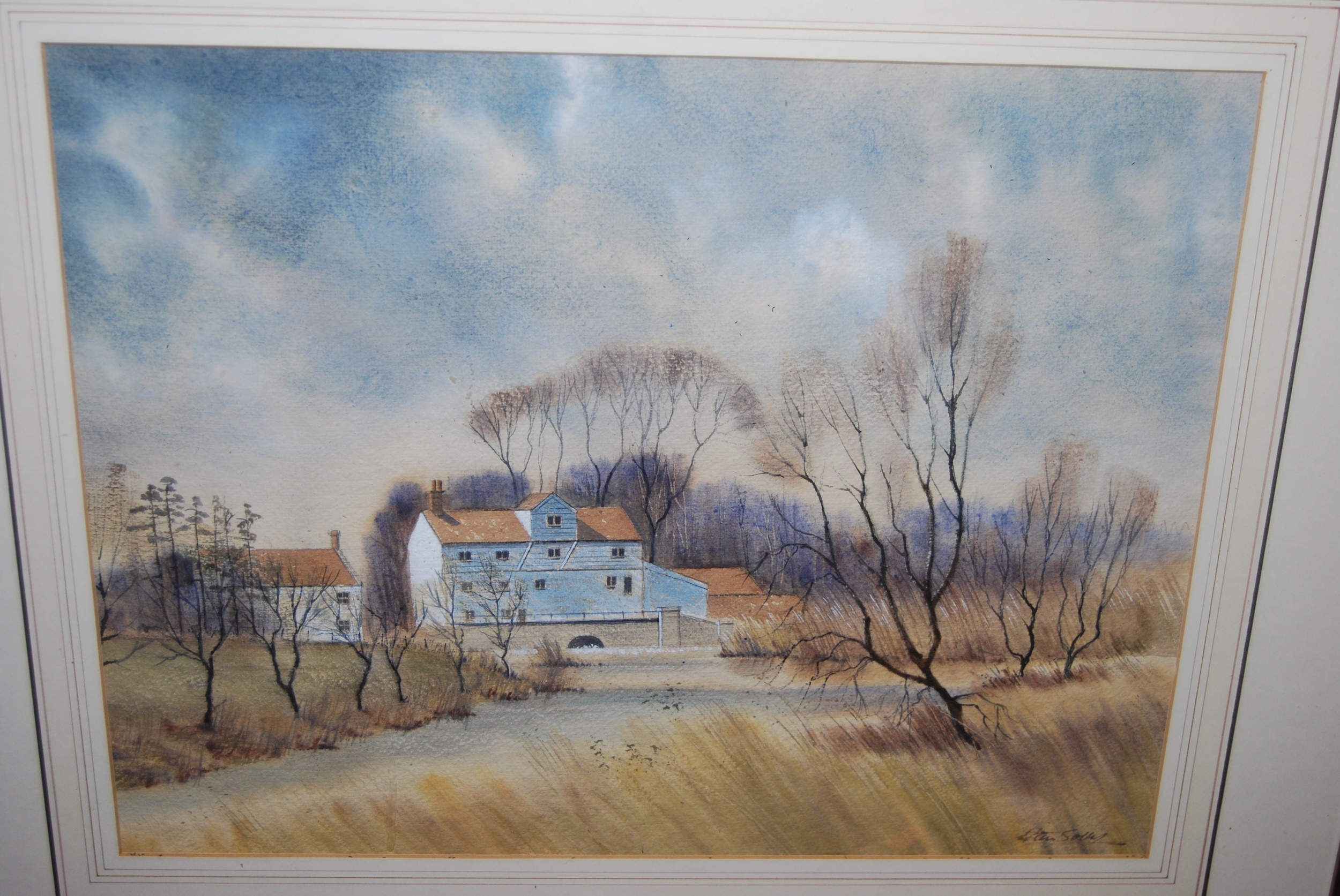 Artwork by Peter Solly, Peter Solly - Pair; Spring near Lyng and Elsing Mill, Made of watercolours