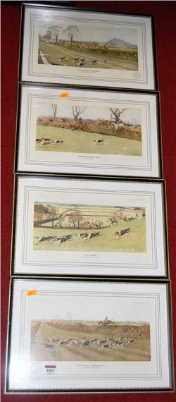 After Cecil Aldin - a set of four reproduction hunting prints by Cecil Aldin