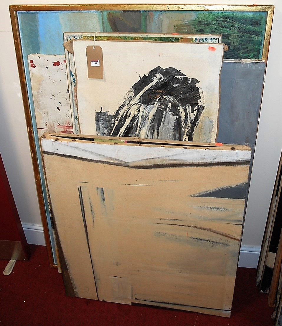 Artwork by Peter Reid, Peter Reid - six various contemporary abstract studies, Made of both oil on canvas