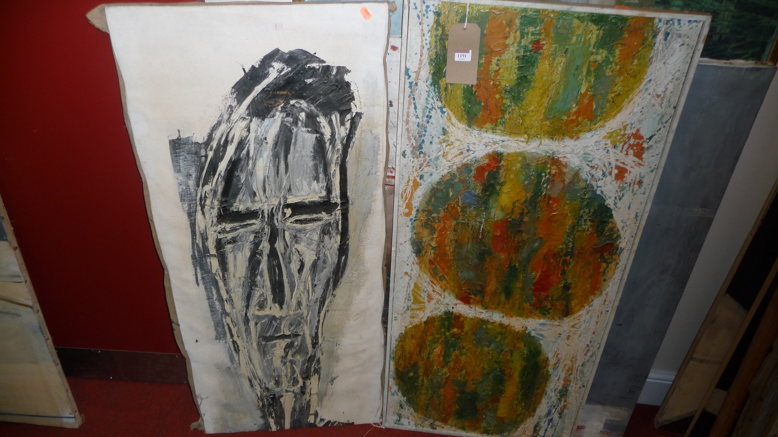 Artwork by Peter Reid, Peter Reid - six various contemporary abstract studies, Made of both oil on canvas