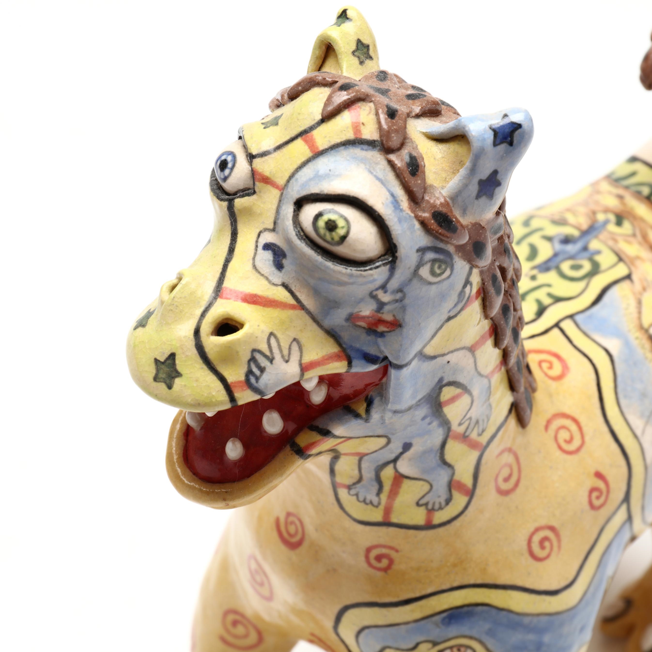 Stacy Lambert Folk Art Lion MutualArt