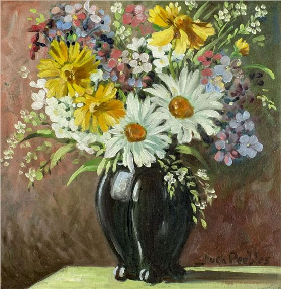 Hugh Peebles Still Life with Vase of Flowers (Circa 1935) MutualArt
