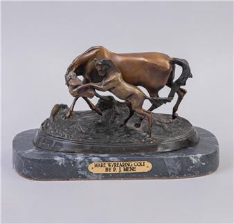 Bronze Sculpture Bronze Deer Hunter Chasse Figure cerfs Sculpture 24.5cm 
