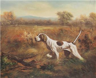 HOUND IN A LANDSCAPE - Clare Stokes