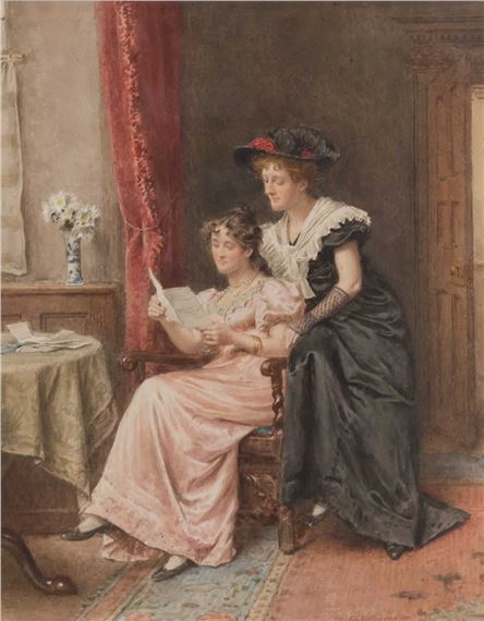 George Goodwin Kilburne | READING THE MANUSCRIPT | MutualArt