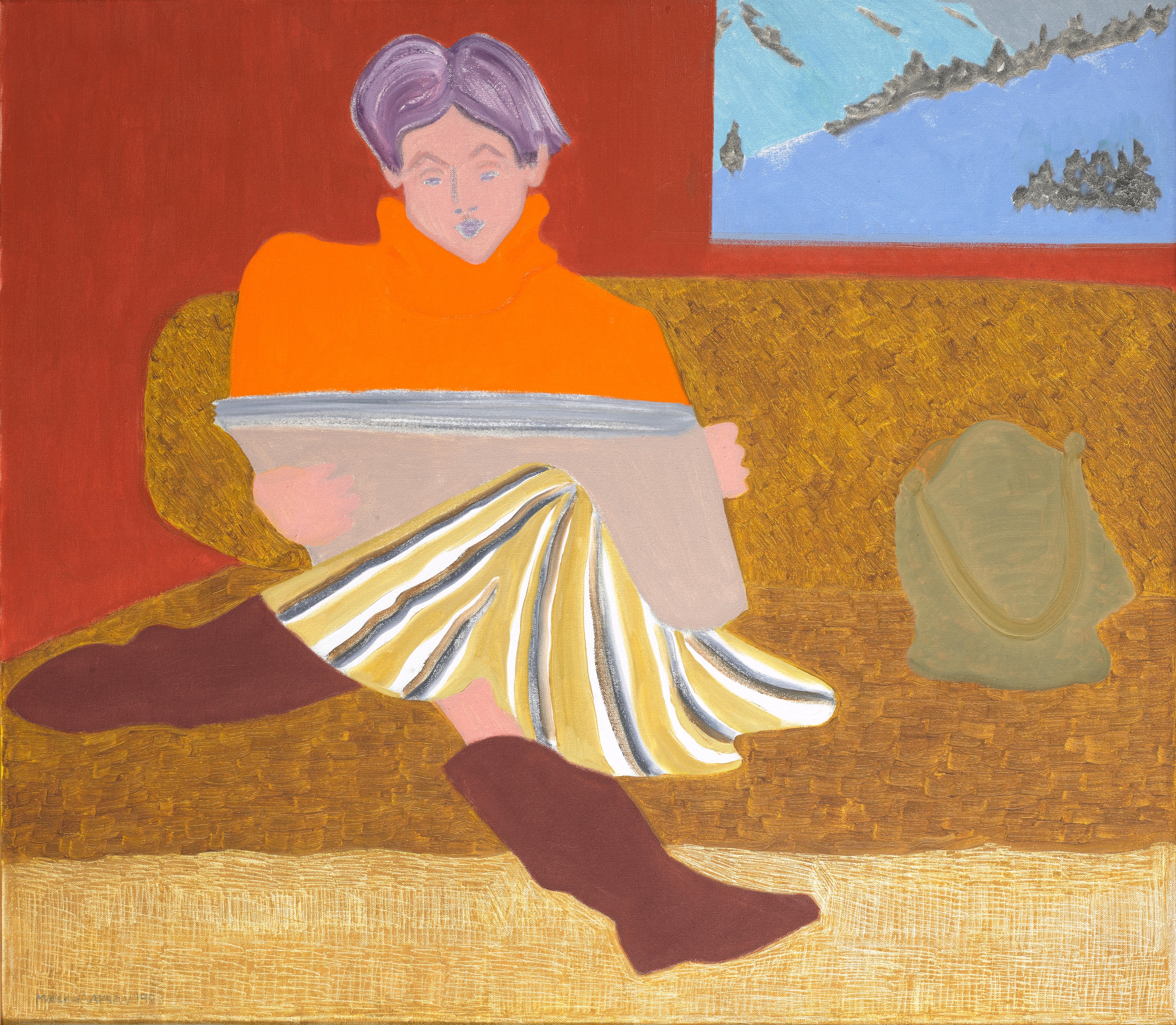 Artwork by March Avery, Karla Drawing, Made of oil on canvas