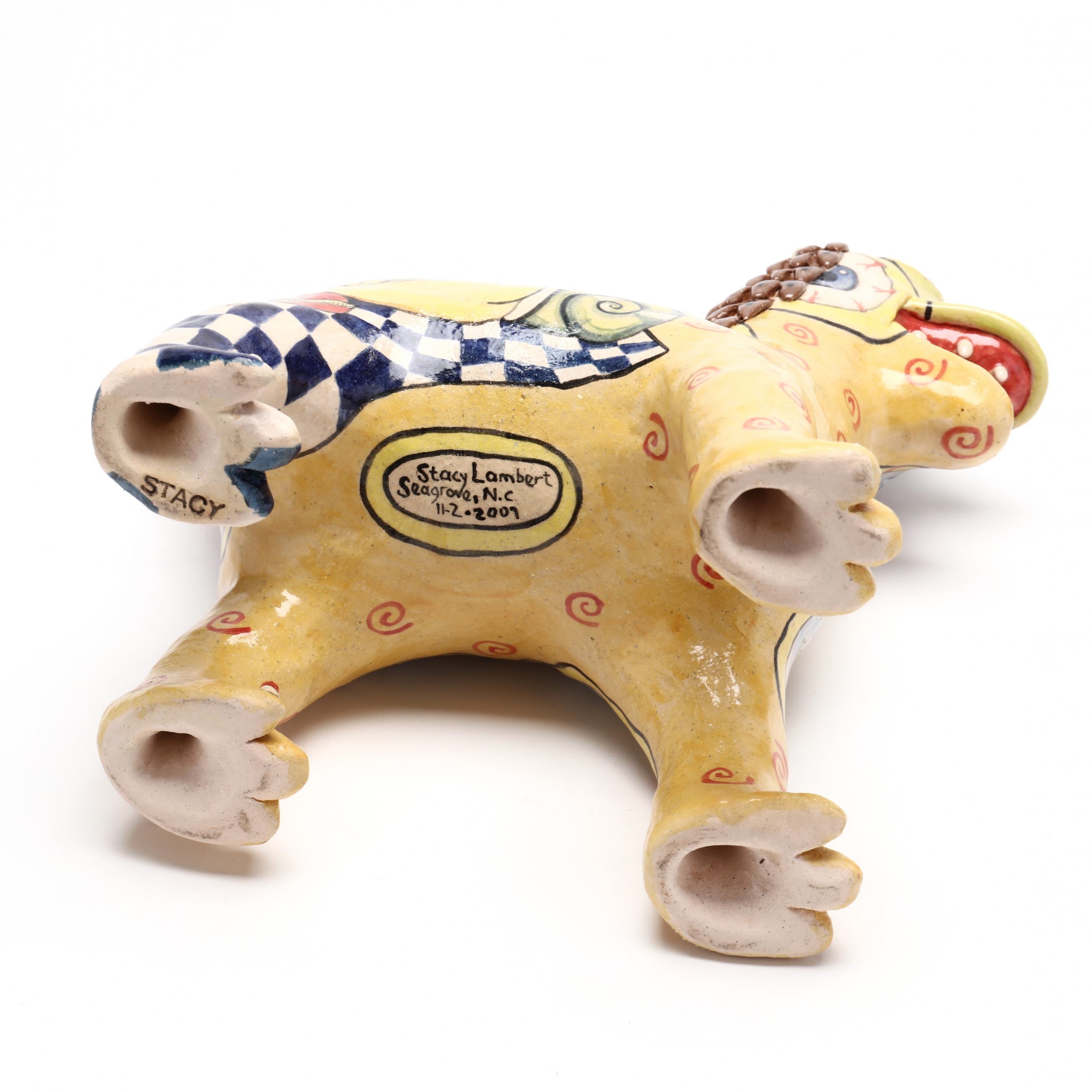 Stacy Lambert Folk Art Lion MutualArt