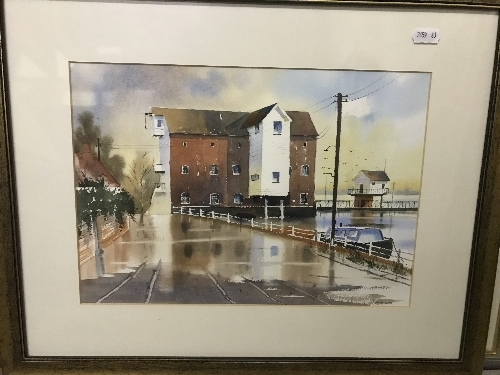 Ken Messer | Aberdovey a coastal scene with houses, watercolour, signed ...