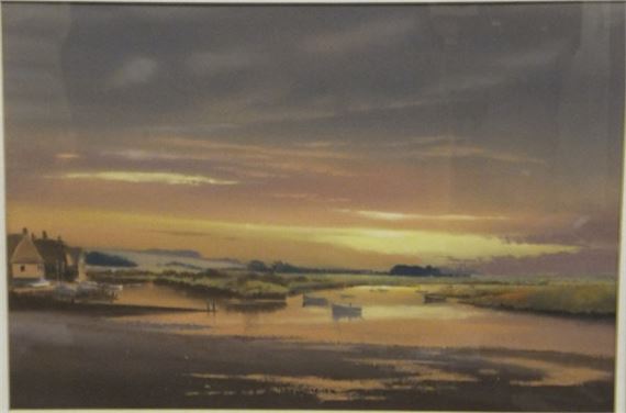 Estuary at sunset by Tony Garner
