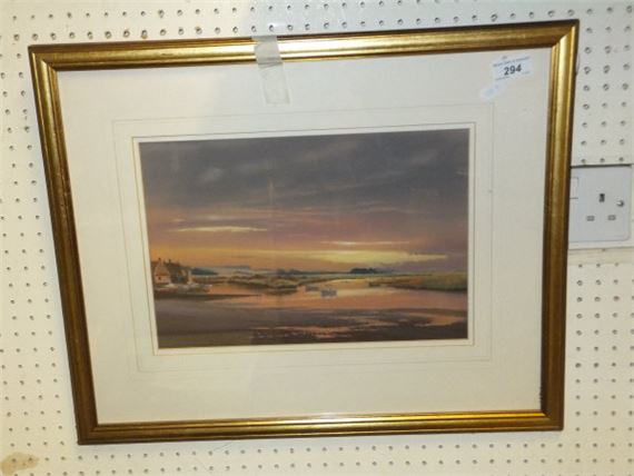 Estuary at sunset by Tony Garner