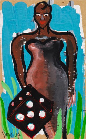 Elvira Bach | Untitled (Der Würfel) (1994) | MutualArt
