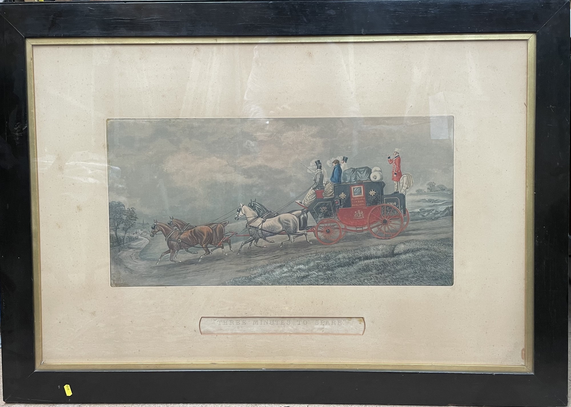 Artwork by T. Walsh, R. Stock, Three Minutes to Spare; We Shall do it Easily, Made of Hand coloured engravings (2)