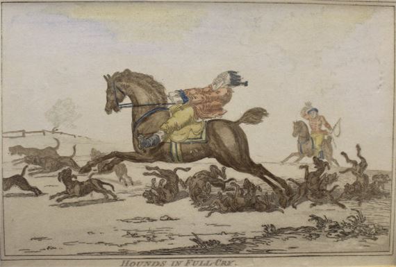 Hounds in full cry by James Gillray, published circa 1800