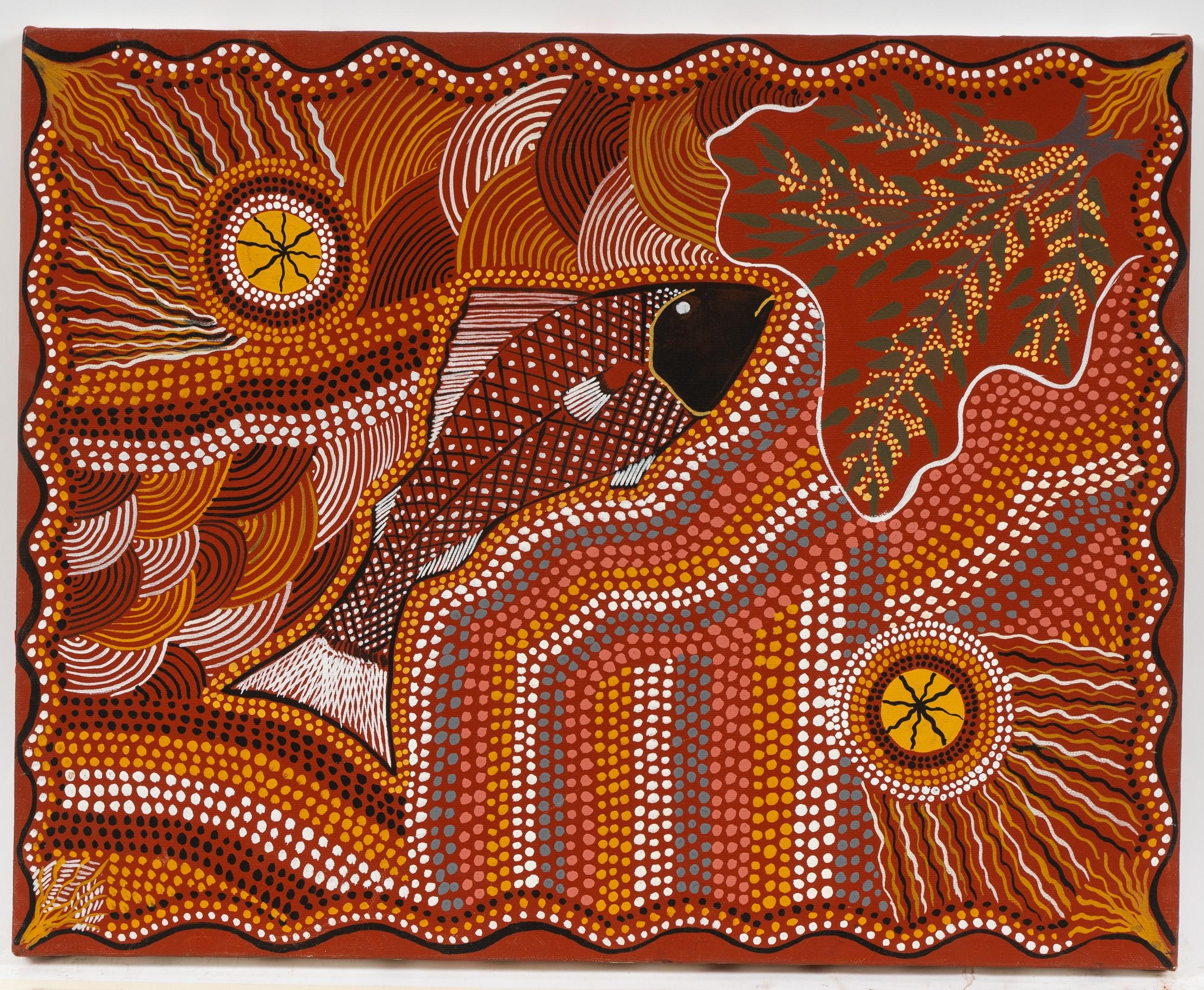 Artwork by Angus Melpi, Ku Yilun (Red Snapper) Dreaming, Made of Acrylic on canvas