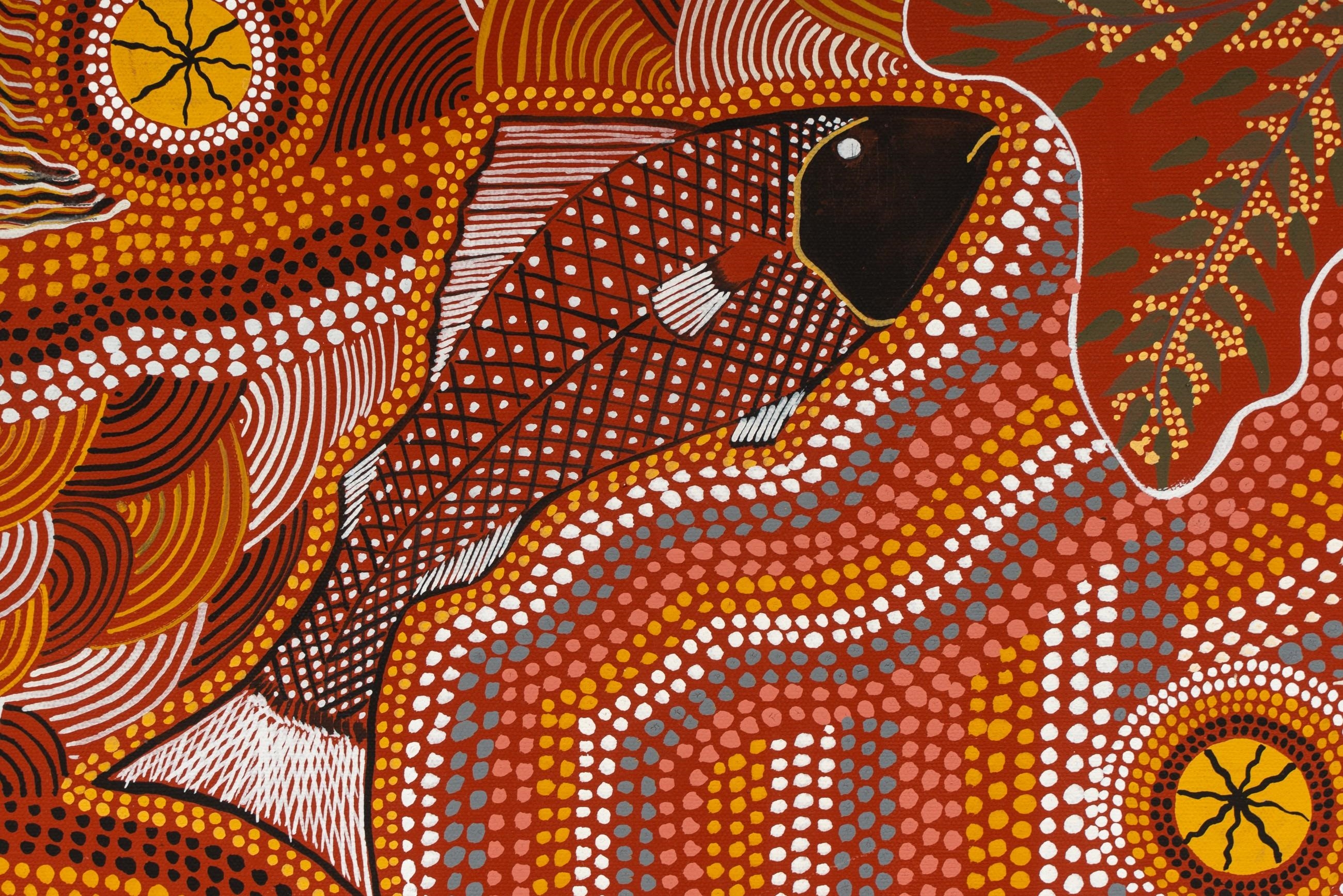 Artwork by Angus Melpi, Ku Yilun (Red Snapper) Dreaming, Made of Acrylic on canvas