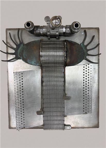 Abstract composition by Albert Sous, dated 1984