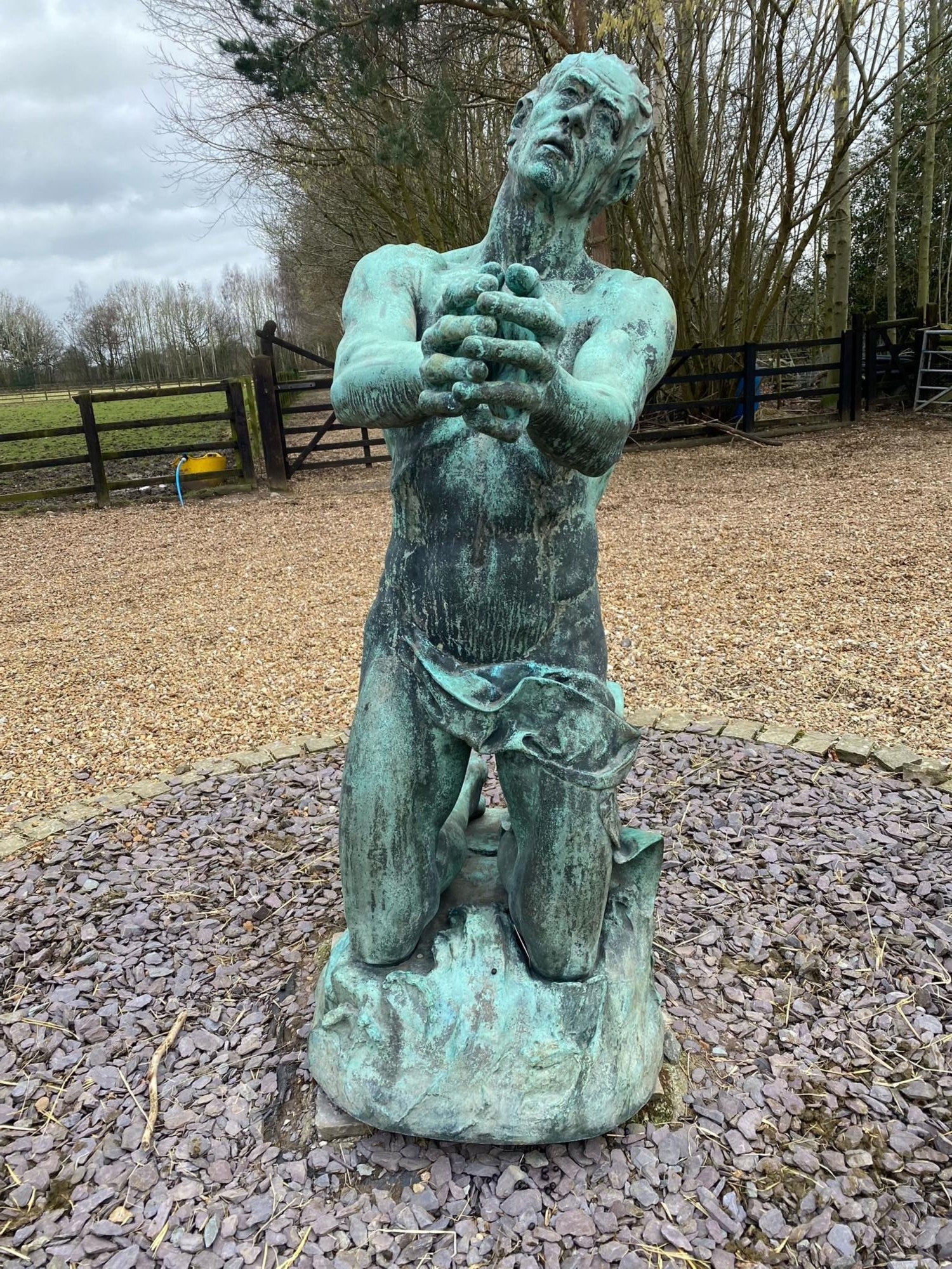 Artwork by E. Girardi, Suave, Made of bronze; verdigris patina