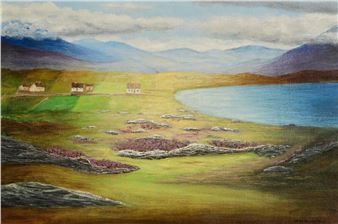 Cottages by a Lake - Gerard Gately