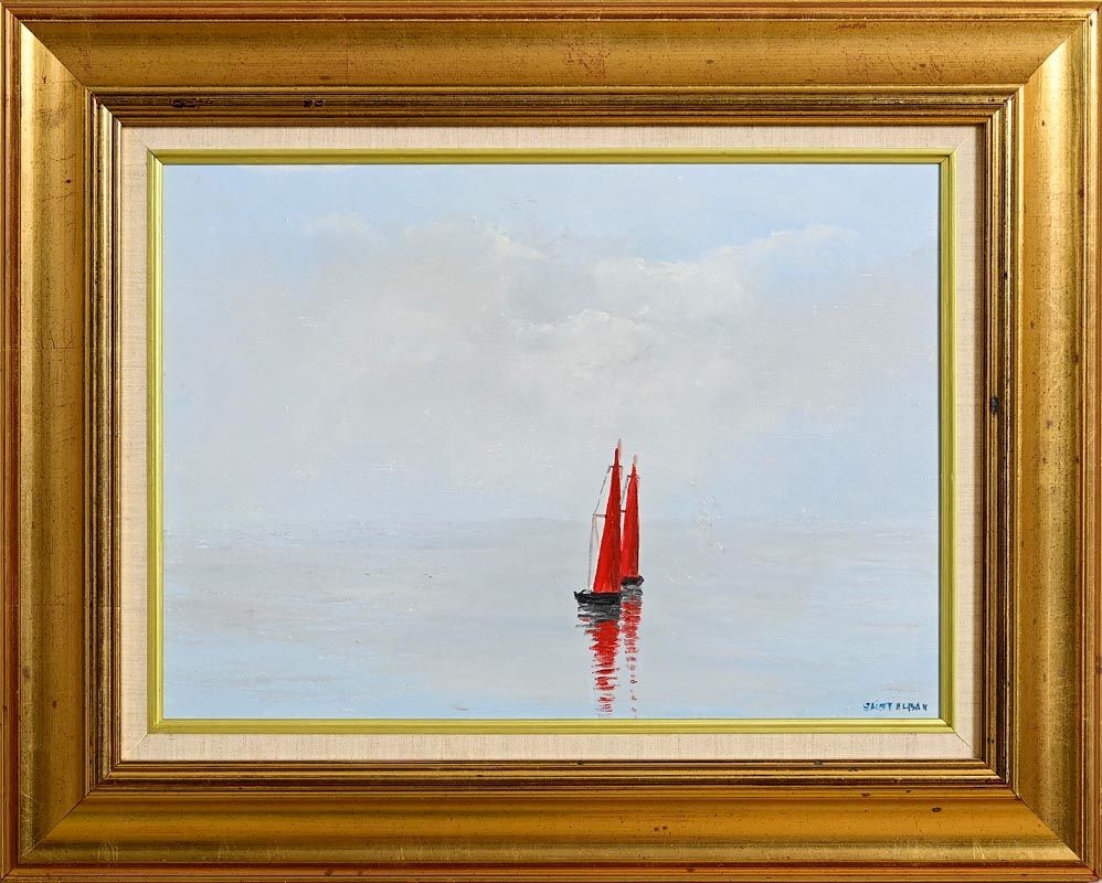 Artwork by Saint-alban, Promenade Sur Mer (1997), Made of oil on canvas