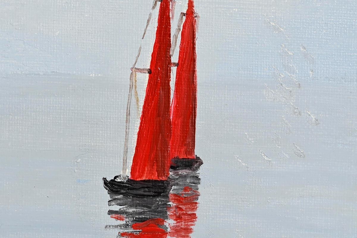 Artwork by Saint-alban, Promenade Sur Mer (1997), Made of oil on canvas