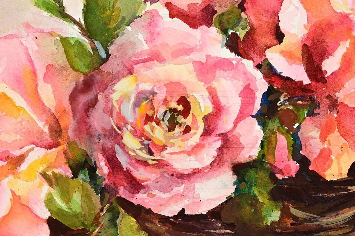 Patricia Mann | Basket of Roses | MutualArt