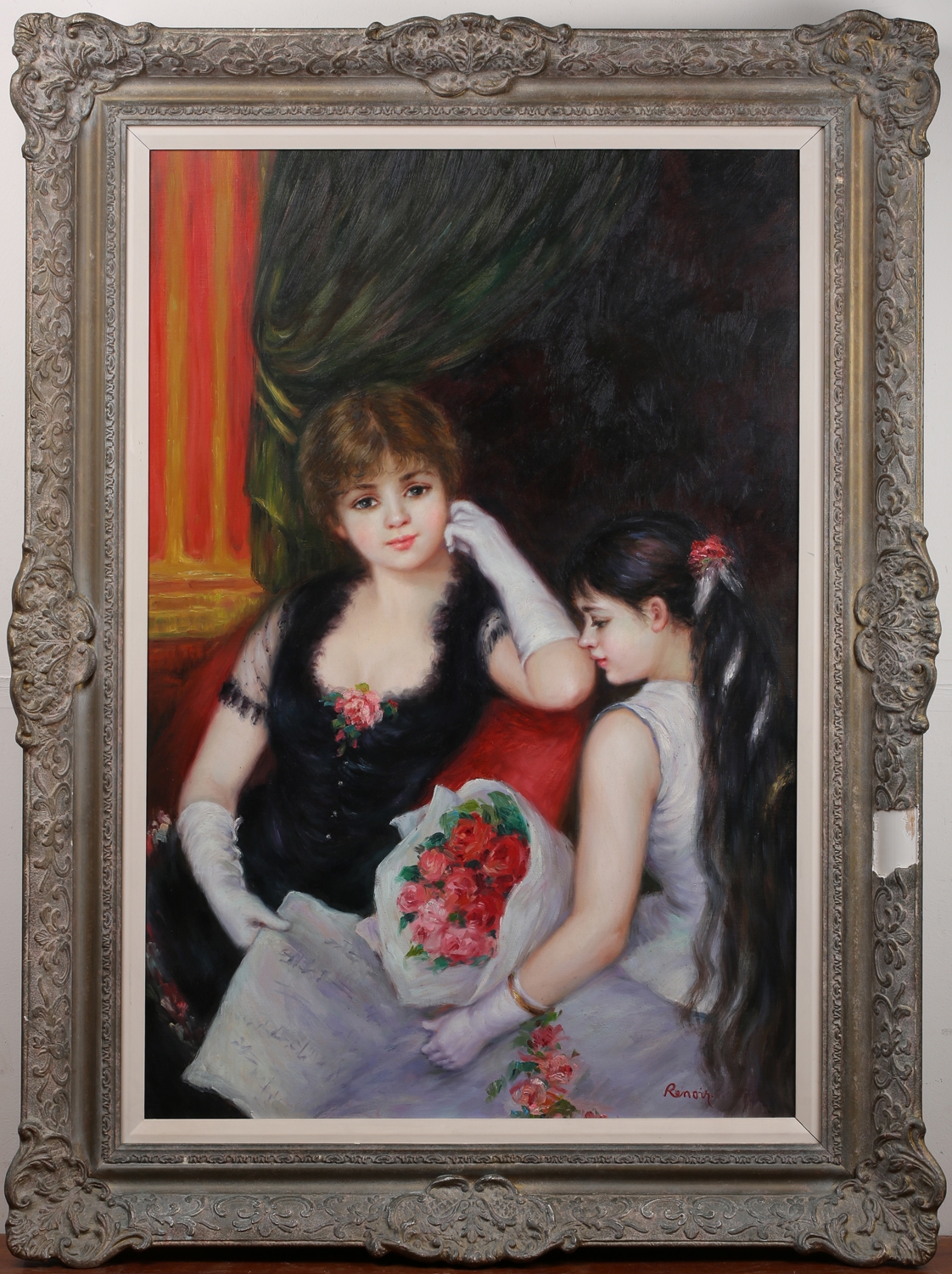 Artwork by Pierre-Auguste Renoir, A Box at the Theatre (At the Concert), Made of oil on canvas