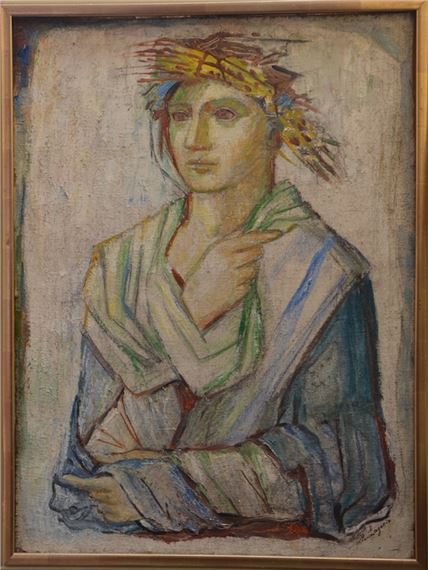 Female portrait by Maria Aleksandrovna Lagorio