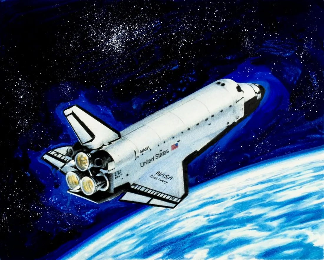 Space Shuttle Discovery In Orbit