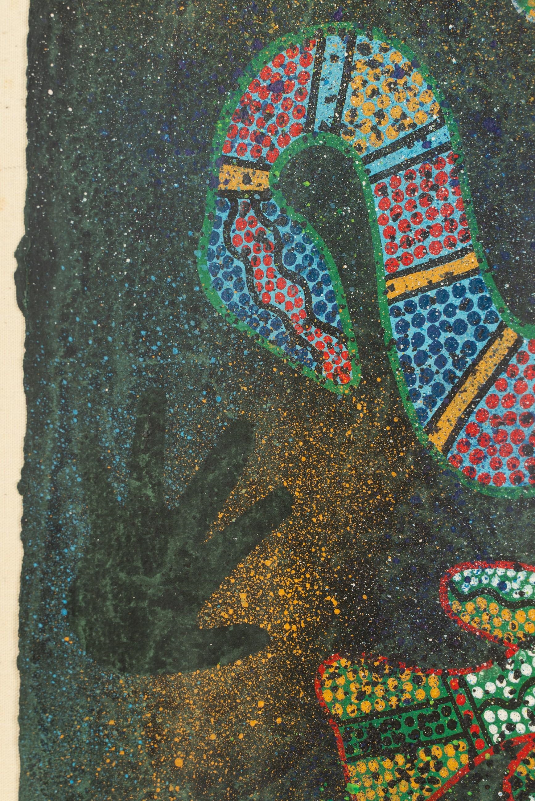 Leanne Reid Wanjidari | Dyptich of Fish, Dreamtime Serpent and Hands ...