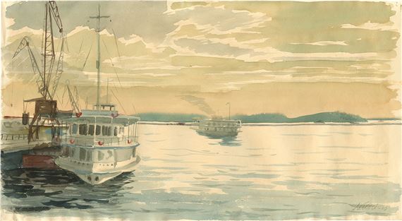 Jetty by Georgiy Georgievich Lebedev, 1963