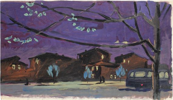 Blue evening. Enthusiast Highway by Konstantin Borisovich Nazarov, 1962