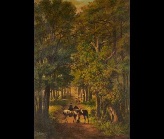 Cavaliers dans l'allée - Eugene Remy Maes