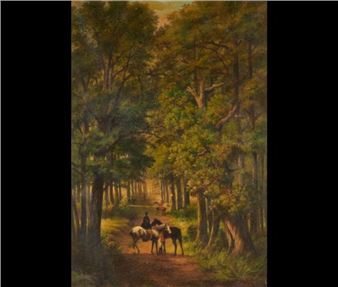 Cavaliers dans l'allée - Eugene Remy Maes