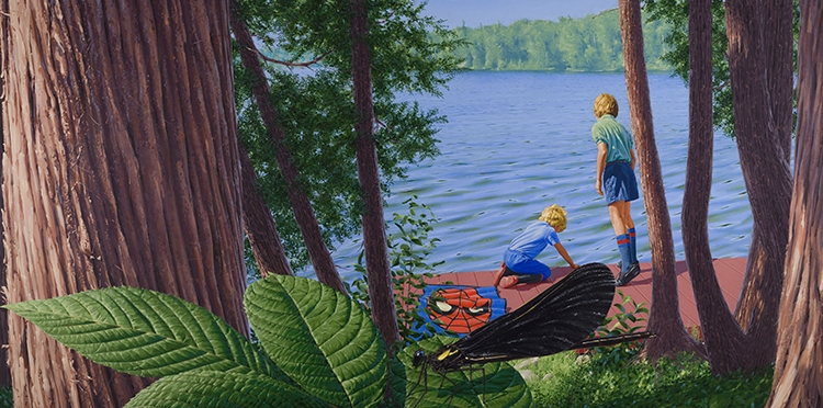 Artwork by Phil Richards, A Marvel in Temagami, Made of acrylic on canvas